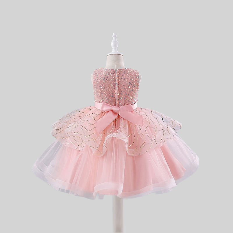 Girls Sequins Embellished Fit & Flare Party Dress Party Dresses   