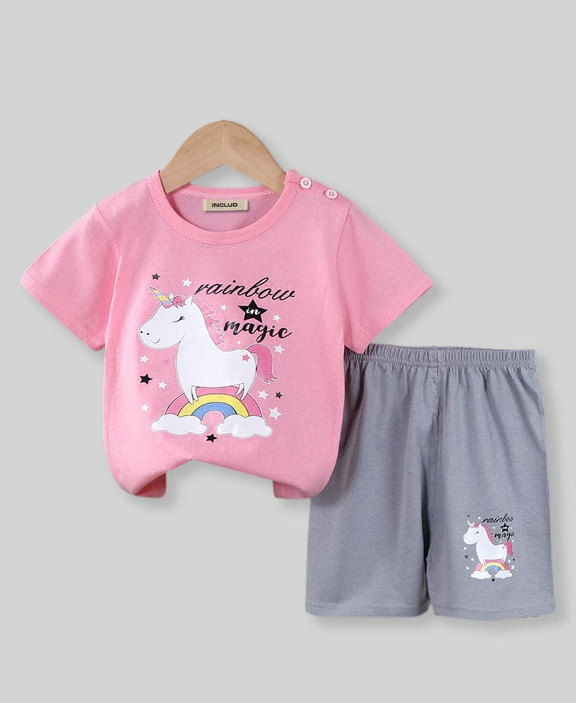 Boys Printed Knitted Two Piece Set