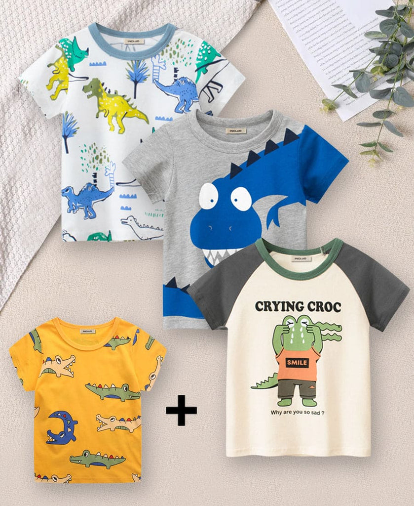 Boys Reptiles Print Theme T-shirts (Buy 3 Get 1 Free)
