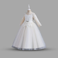 Girls Lacework Full Sleeves Tulle Party Gown Party Dresses   