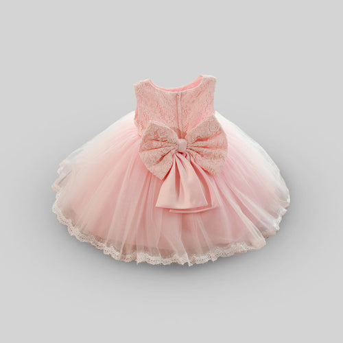 Girls Lace Embroidery Sleeveless Party Dress Party Dresses   