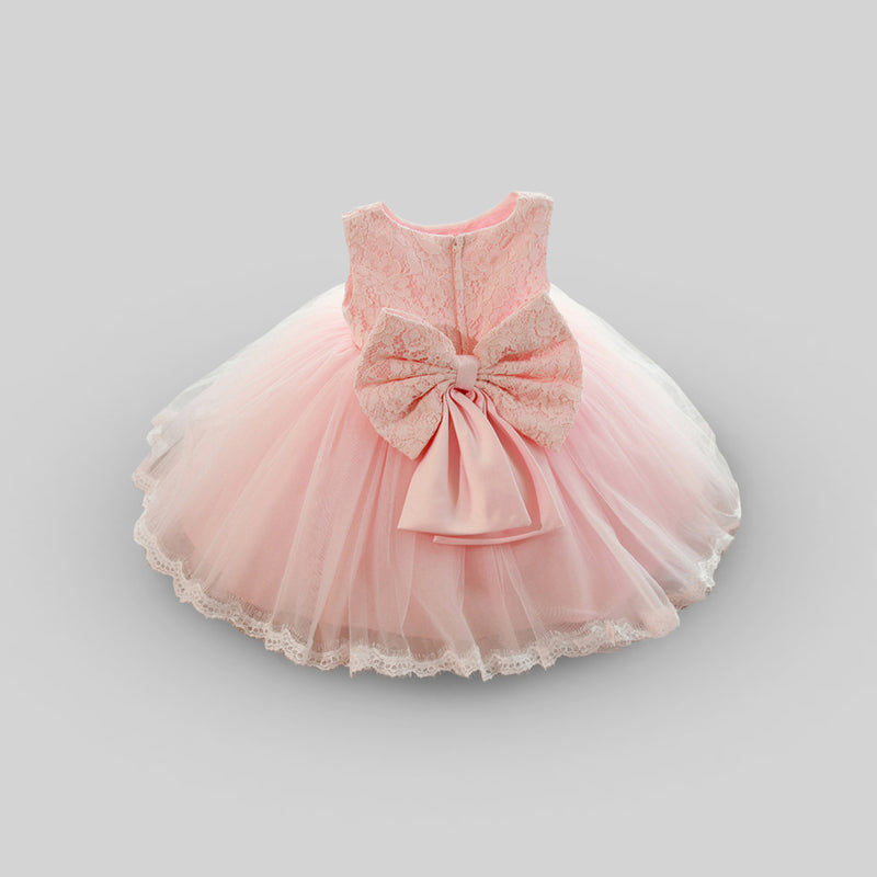 Girls Lace Embroidery Sleeveless Party Dress Party Dresses   