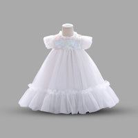 Girls Sequins Empire Line Party Dress Party Dresses White 1-2 Y 