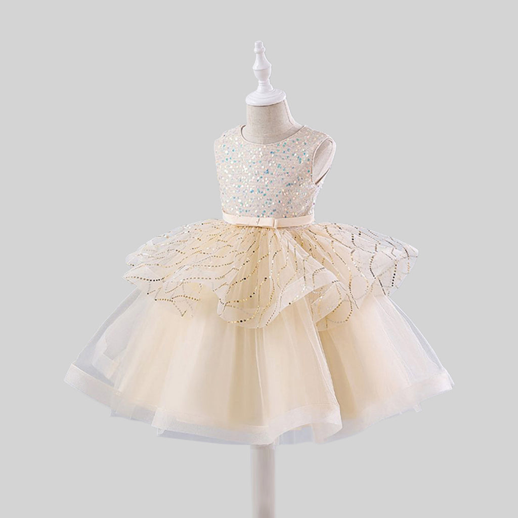 Girls Sequins Embellished Fit & Flare Party Dress Party Dresses   