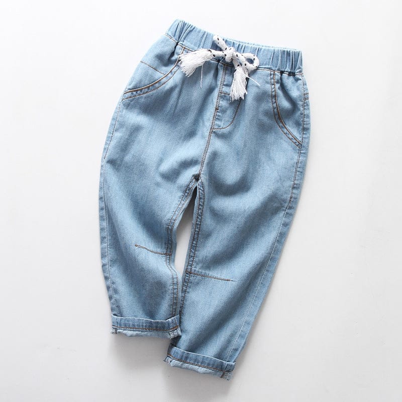 Girls Denim Trouser with Elasticated Waistband Jeans Style 2 1-2 Y 