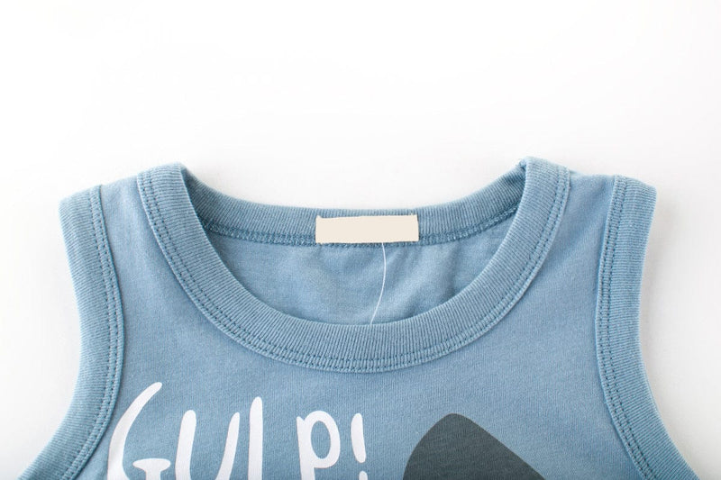 Boys Printed Sleeveless Tank Vests Vests   