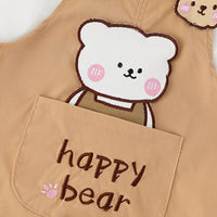 Boys Long Sleeve T-Shirt With Lion Embroidered Long Dungaree Sets   