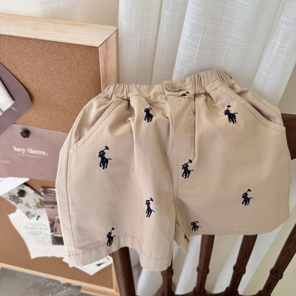 Boys Polo Shorts Shorts Beige 1-2 Y Cotton Blend