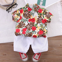 Boys Floral Printed Two Piece Set Sets Style 2 1-2 Y 