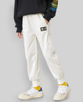 Boys Soild Color Track Pants Trackpants & Joggers White 2-3 Y 