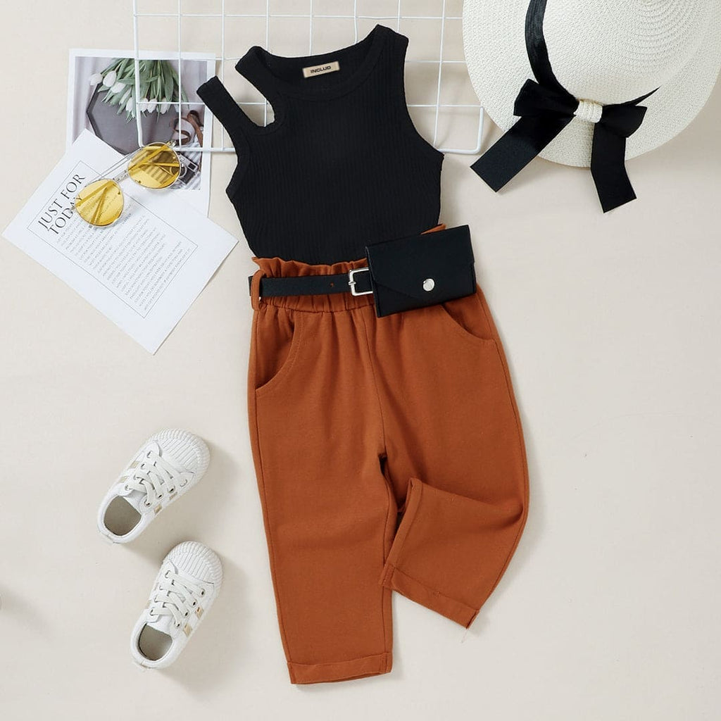 Girls Tank Top with Trousers Set