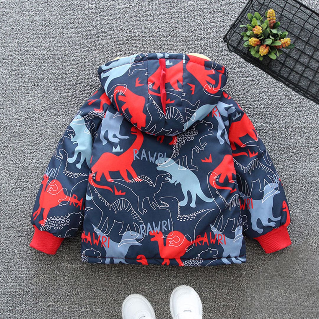 Boys Printed Full Sleeves Fleece Jacket Coats & Jackets   