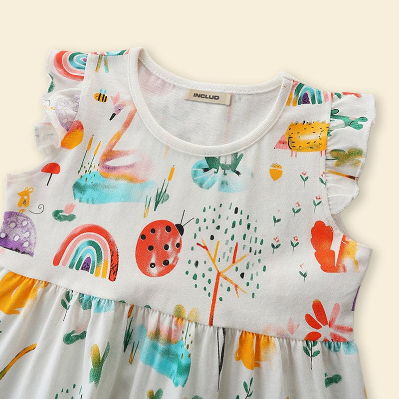 Girls All Over Printed Dress Casual Dresses   