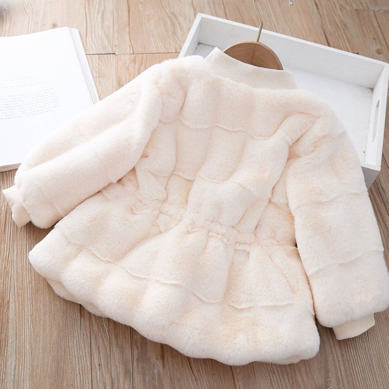 Girls Faux Fur Full Sleeves Jacket Coats & Jackets   