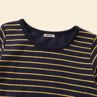 Girls Striped Tulle Overlay Dress Casual Dresses   