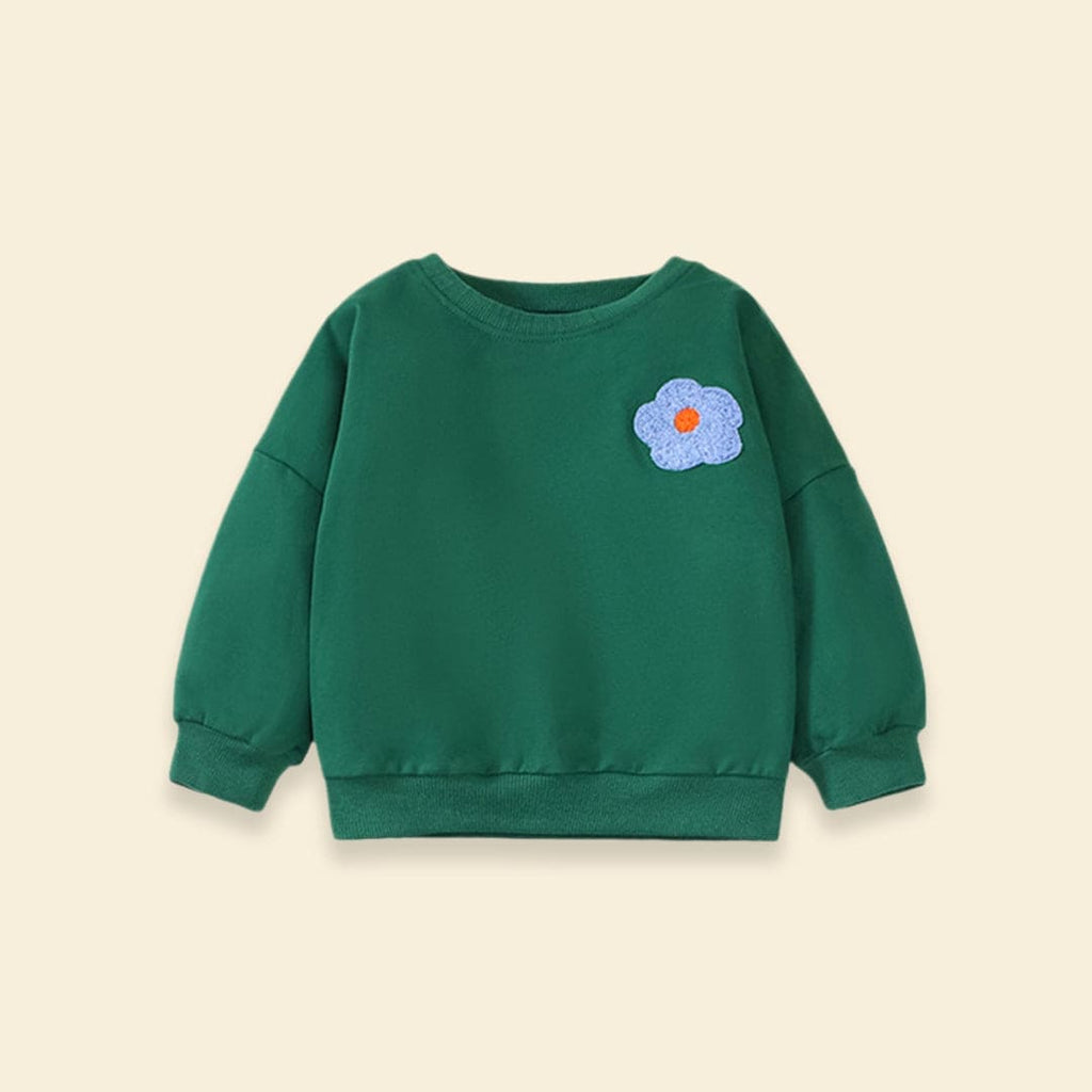 Girls Sweat Shirt with Applique Sweatshirts & Hoodies   