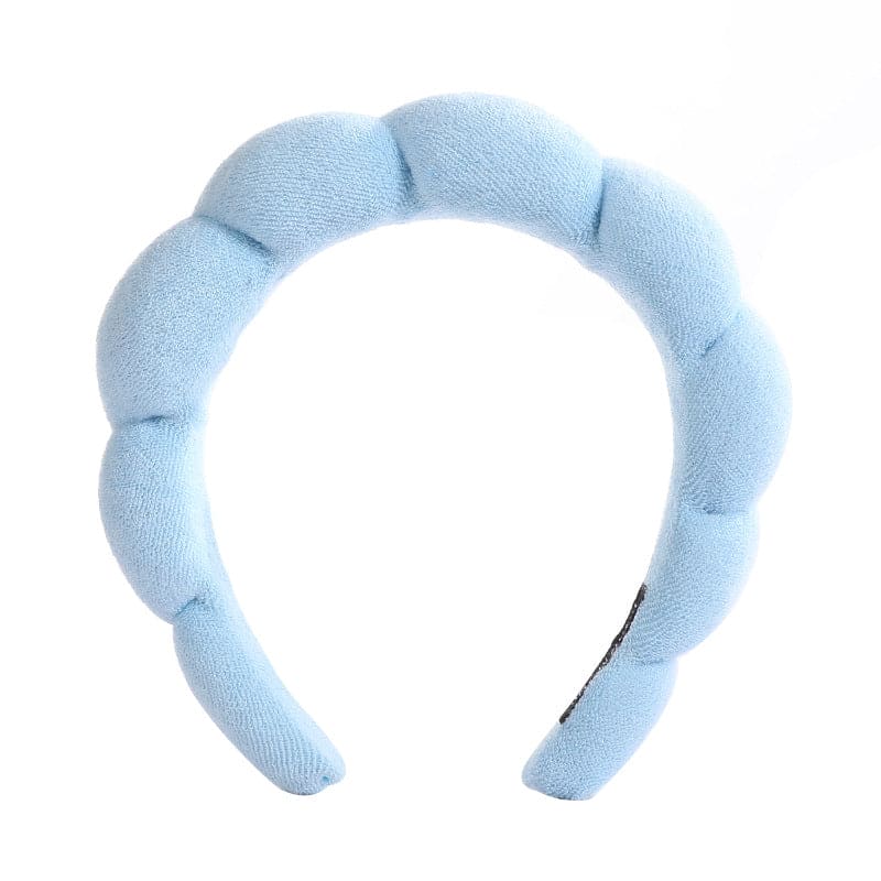 Girls Twisted Sponge Headband Hairbands Sky Blue  