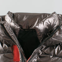Boys Grey Hooded Solid Solid Long Sleeves Bomber Coats & Jackets   
