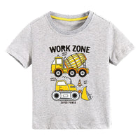 Boys Tshirt with Truck & Crane Print Tshirts