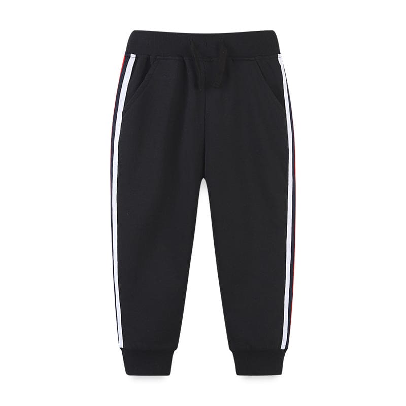 Boys Knitted Jogger with Side Stripes Trackpants & Joggers Black 1-2 Y 