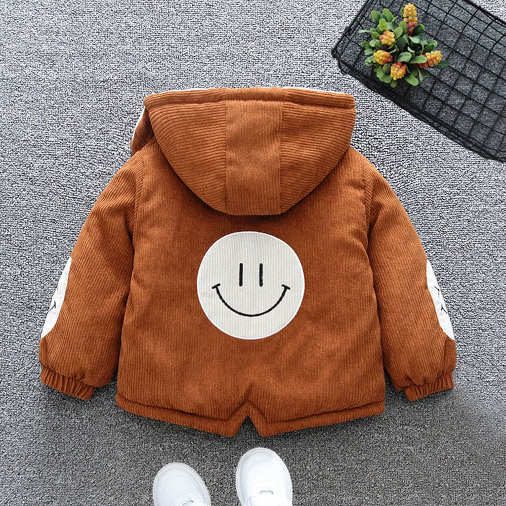 Boys Corduroy Full Sleeves Fleece Jacket Coats & Jackets   