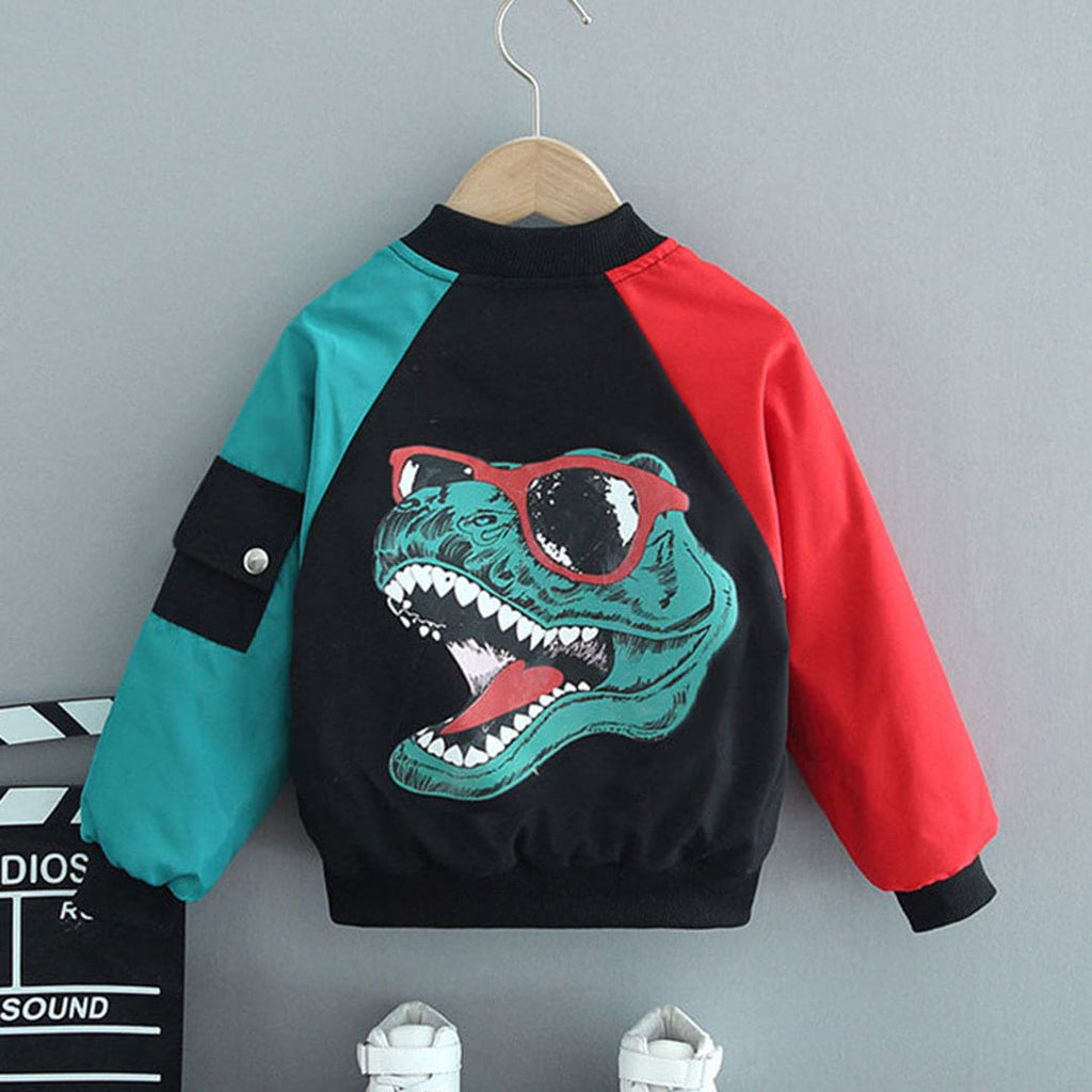 Boys Dinosaur Logo Colorblock Jacket Coats & Jackets   