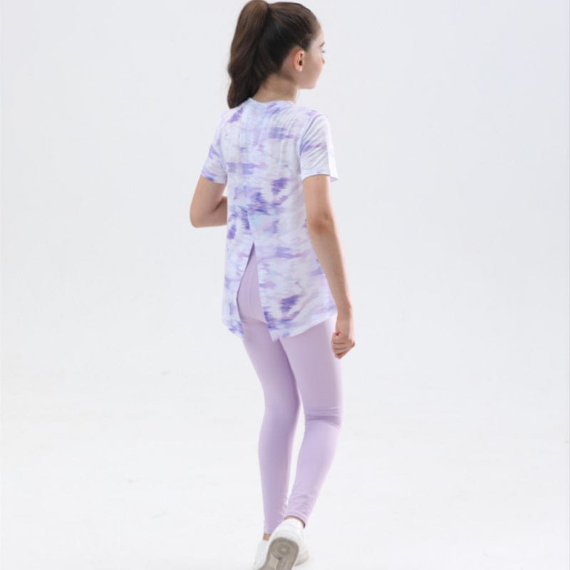 Girls Running Two Piece Set Sports Sets   