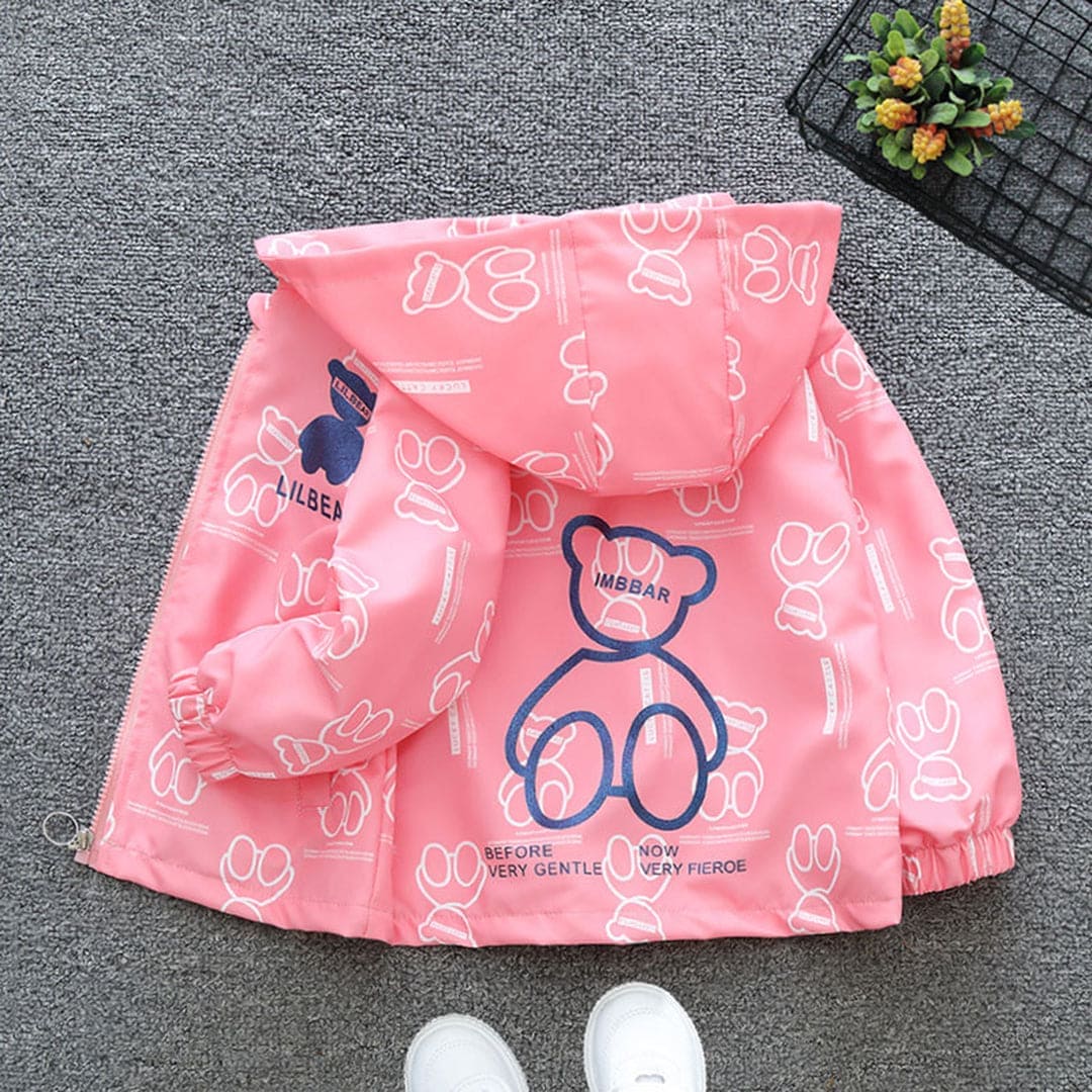 Girls Printed Hooded Jacket Coats & Jackets   