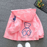 Girls Printed Hooded Jacket Coats & Jackets   