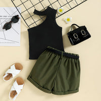 Girls Halter Top with Shorts Set Sets   