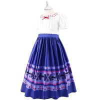 Girls Printed Gathered Gown Casual Dresses   