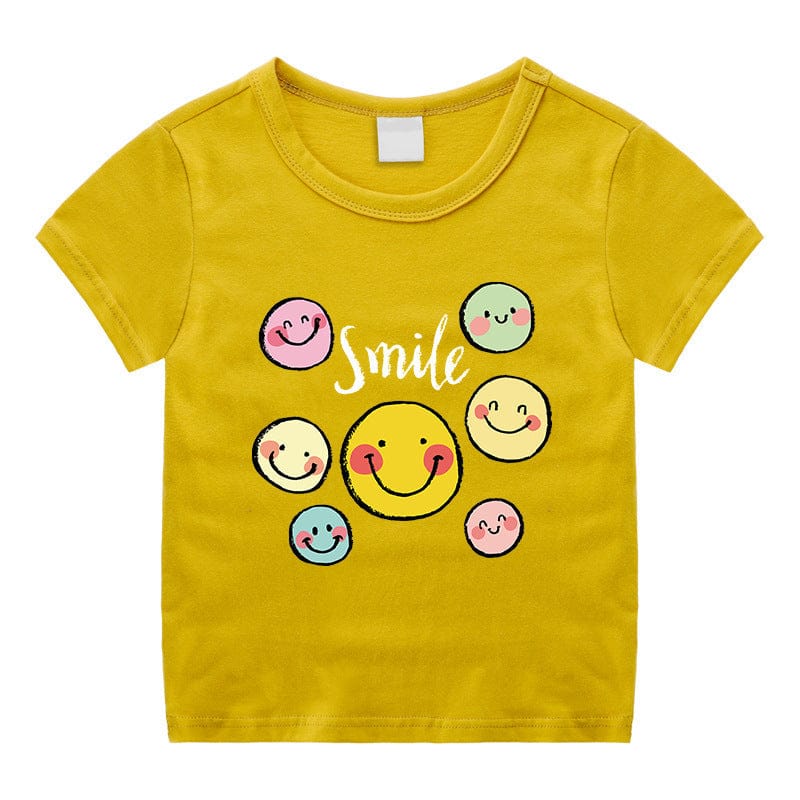 Girls Tshirt with Smiley Print