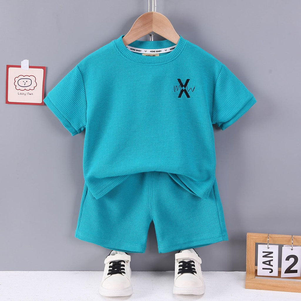 Boys Textured Knit Two Piece Set