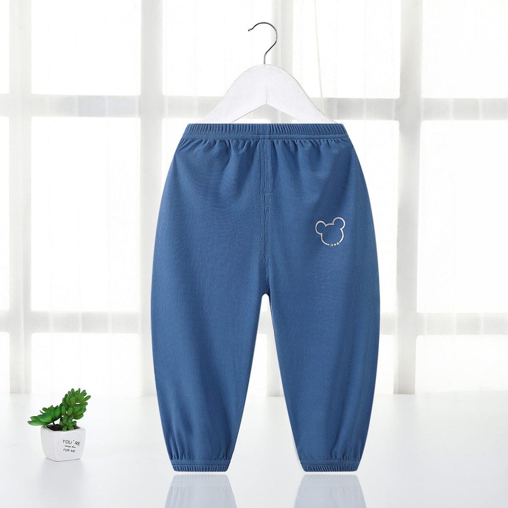 Girls Knitted Jogger with Bear Print Leggings & Tights Navy 1-2 Y 