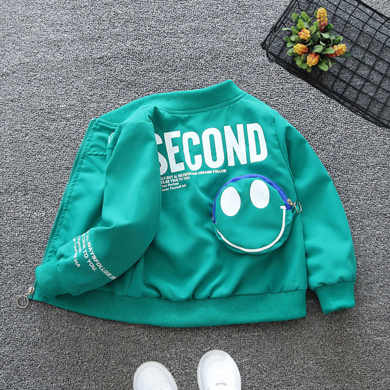 Boys Solid Bomber Jacket Coats & Jackets   