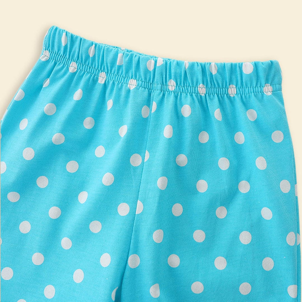 Girls Owl Print T-shirt & Polka Dot Shorts Set Sets   