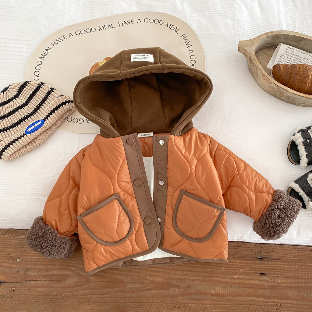 Boys Quilted Hooded Jacket