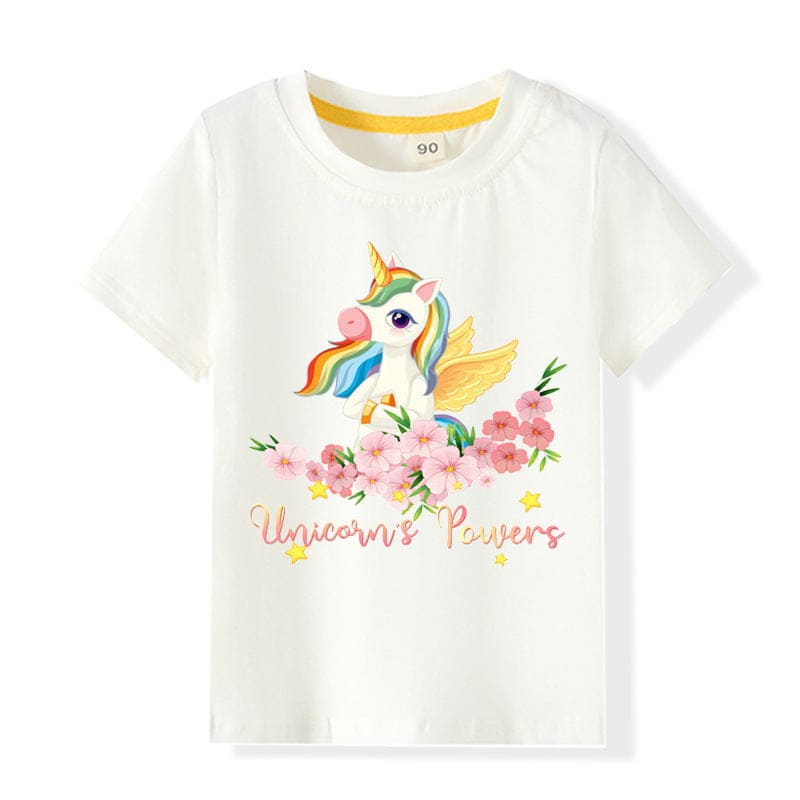 Girls Unicorn Print Tshirt Tshirts Style 6 1-2 Y 