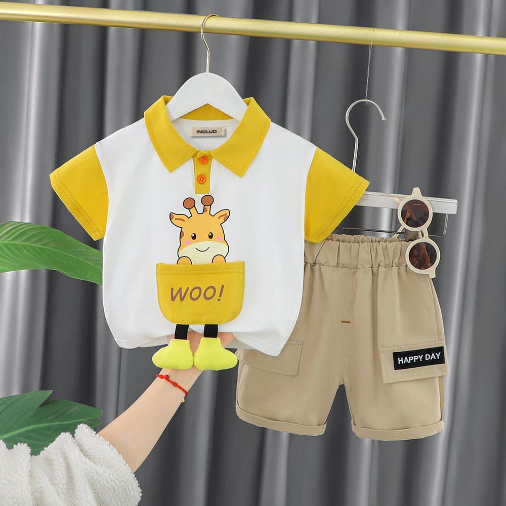 Boys Polo T-shirt with Shorts Set