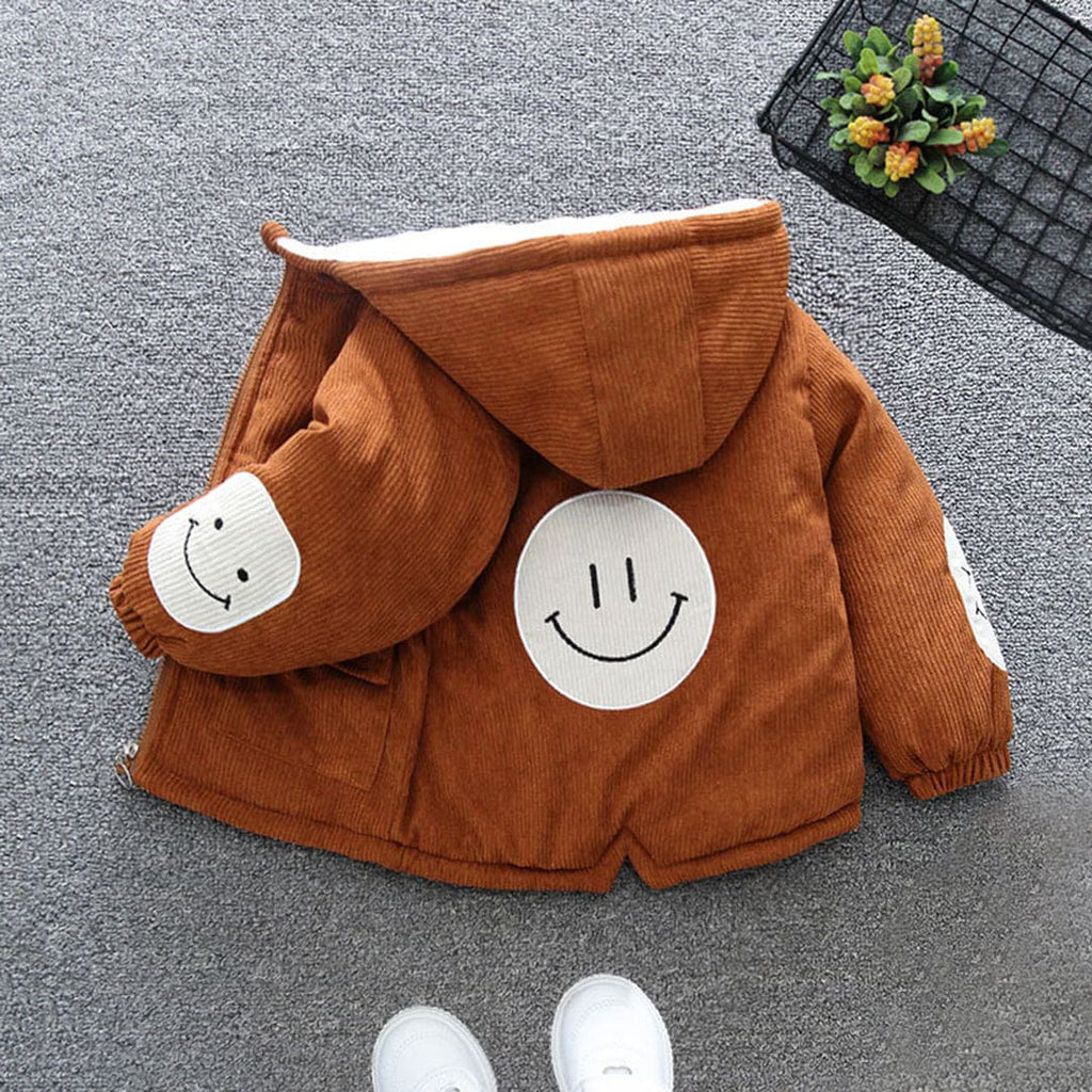 Boys Corduroy Full Sleeves Fleece Jacket Coats & Jackets   