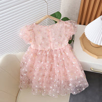 Girls Floral Printed Fit & Flare Dress Casual Dresses   