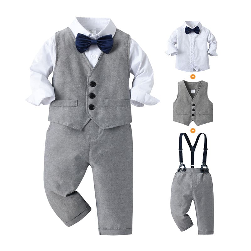 Boys Shirt with Suspender Trousers & Waistcoat 3pc Set 3 pc. Sets   