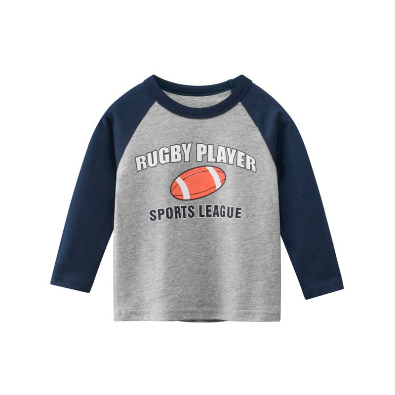 Boys Navy Blue Long Sleeves Printed Sweatshirt Sweatshirts & Hoodies   