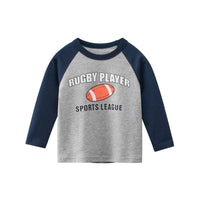 Boys Navy Blue Long Sleeves Printed Sweatshirt Sweatshirts & Hoodies   