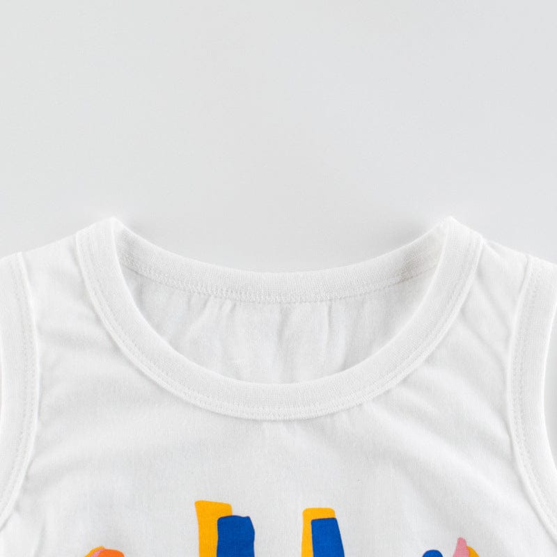 Boys Printed Sleeveless Tank Vests Tshirts   