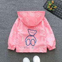 Girls Printed Hooded Jacket Coats & Jackets   