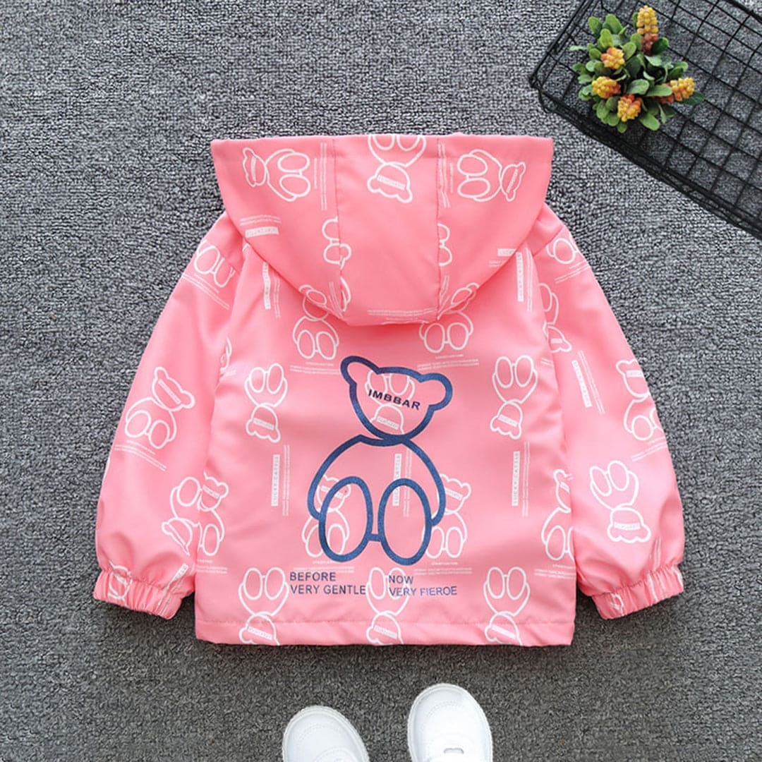 Girls Printed Hooded Jacket Coats & Jackets   
