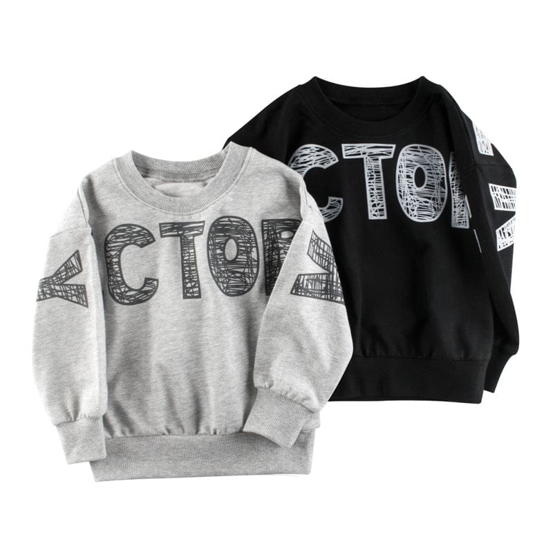 Boys Grey Long Sleeves Printed Sweatshirt Sweatshirts & Hoodies   