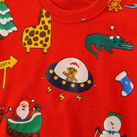 Boys Christmas Print Full Sleeves Sweatshirt Sweatshirts & Hoodies   
