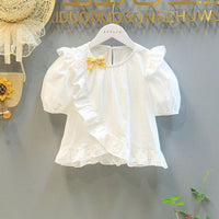 Girls Top with Denim Shorts Set Sets   
